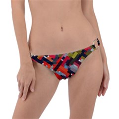 Maze Mazes Fabric Fabrics Color Ring Detail Bikini Bottoms by Sarkoni