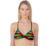Colorful Background Reversible Tri Bikini Top