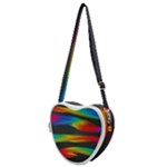 Colorful Background Heart Shoulder Bag