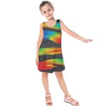 Colorful Background Kids  Sleeveless Dress