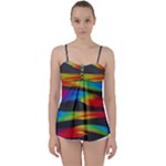 Colorful Background Babydoll Tankini Top