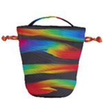 Colorful Background Drawstring Bucket Bag