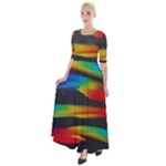 Colorful Background Half Sleeves Maxi Dress