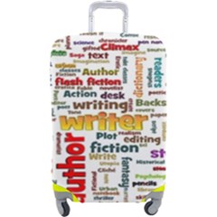Writing Author Motivation Words Luggage Cover (large) by Sarkoni