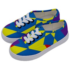 Colorful Red Yellow Blue Purple Kids  Classic Low Top Sneakers by Grandong