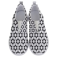 Pattern Star Repeating Black White No Lace Lightweight Shoes by Apen