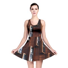 Abstract Architecture Building Business Reversible Skater Dress by Amaryn4rt