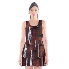 Abstract Architecture Building Business Scoop Neck Skater Dress by Amaryn4rt