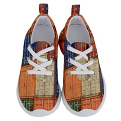 Blue White Orange And Brown Container Van Running Shoes by Amaryn4rt
