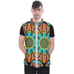 Color Abstract Pattern Structure Men s Puffer Vest by Amaryn4rt