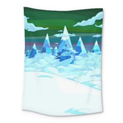 Frost Mountains Illustration Adventure Time Fantasy Art Landscape Medium Tapestry by Sarkoni