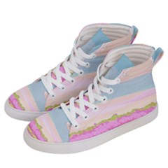 Pink And White Forest Illustration Adventure Time Cartoon Women s Hi-top Skate Sneakers by Sarkoni