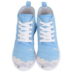 White Petaled Flowers Illustration Adventure Time Cartoon Women s Lightweight High Top Sneakers by Sarkoni