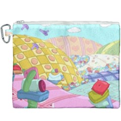 Pillows And Vegetable Field Illustration Adventure Time Cartoon Canvas Cosmetic Bag (xxxl) by Sarkoni