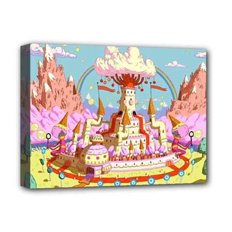 Adventure Time Multi Colored Celebration Nature Deluxe Canvas 16  X 12  (stretched)  by Sarkoni