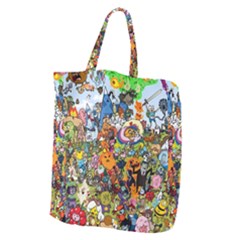 Cartoon Characters Tv Show  Adventure Time Multi Colored Giant Grocery Tote by Sarkoni