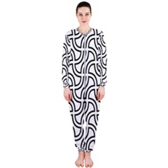 Pattern Monochrome Repeat Black And White Onepiece Jumpsuit (ladies) by Pakjumat