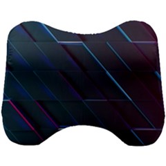 Glass Scifi Violet Ultraviolet Head Support Cushion by Pakjumat