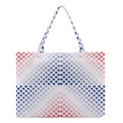Dots Pointillism Abstract Chevron Medium Tote Bag