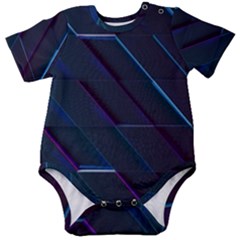 Glass Scifi Violet Ultraviolet Baby Short Sleeve Bodysuit by Pakjumat