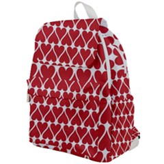 Hearts Pattern Seamless Red Love Top Flap Backpack by Apen