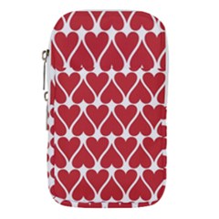 Hearts Pattern Seamless Red Love Waist Pouch (large) by Apen
