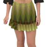 Zig Zag Chevron Classic Pattern Fishtail Mini Chiffon Skirt