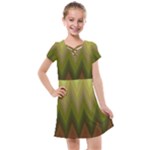 Zig Zag Chevron Classic Pattern Kids  Cross Web Dress