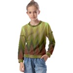 Zig Zag Chevron Classic Pattern Kids  Long Sleeve T-Shirt with Frill 