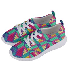 Checkerboard Squares Abstract Texture Patterns Women s Lightweight Sports Shoes by Apen