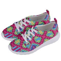 Checkerboard Squares Abstract Texture Pattern Women s Lightweight Sports Shoes by Apen
