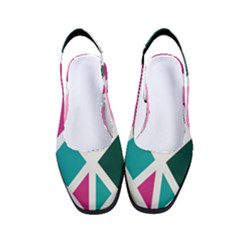 Pattern Geometric Decor Backdrop Women s Classic Slingback Heels by Modalart