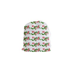 Sweet Christmas Candy Cane Drawstring Pouch (xs) by Modalart