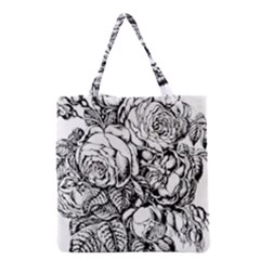 Roses Bouquet Flowers Sketch Grocery Tote Bag by Modalart