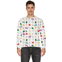Snail Butterfly Pattern Seamless Men s Fleece Sweatshirt by Bedest