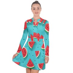 Watermelon Fruit Slice Long Sleeve Panel Dress
