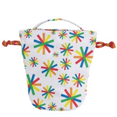 Celebrate Pattern Colorful Design Drawstring Bucket Bag