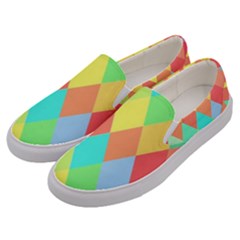 Low Poly Triangles Men s Canvas Slip Ons