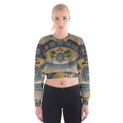 Peace Monument Werder Mountain Cropped Sweatshirt by Amaryn4rt