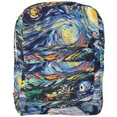 The Great Wall Nature Painting Starry Night Van Gogh Full Print Backpack by Modalart