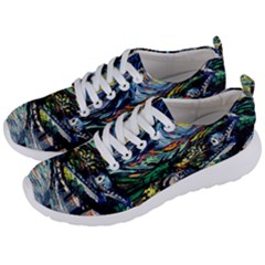 The Great Wall Nature Painting Starry Night Van Gogh Men s Lightweight Sports Shoes by Modalart