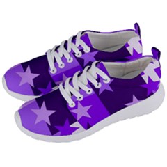 Purple Stars Pattern Shape Men s Lightweight Sports Shoes by Pakjumat