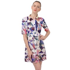 Abstract Art Work 1 Belted Shirt Dress by mbs123