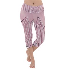 Shabby Chic Vintage Background Lightweight Velour Capri Yoga Leggings by Amaryn4rt