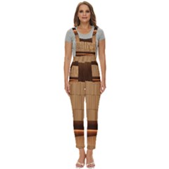 Architecture Art Boxes Brown Women s Pinafore Overalls Jumpsuit