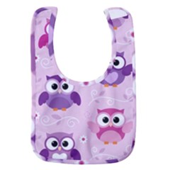 Seamless Cute Colourfull Owl Kids Pattern Baby Bib by Bedest