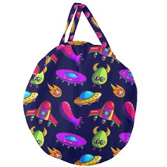 Space Pattern Giant Round Zipper Tote by Bedest