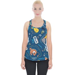 Seamless Pattern Vector Submarine With Sea Animals Cartoon Piece Up Tank Top by Bedest