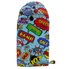 Comic Bubbles Seamless Pattern Microwave Oven Glove