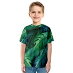 Tropical Green Leaves Background Kids  Sport Mesh T-Shirt